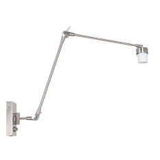 Staalkleurige wandlamp Prestige Chic 7396ST zonder kap