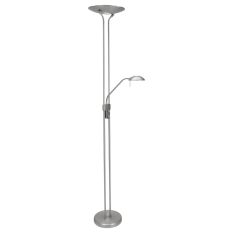 Vloerlamp Biron 7500ST Staal met twee dimmers 2700 Kelvin