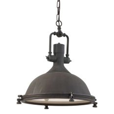 Stoere bruine hanglamp Eliga 7636B met E27 fitting