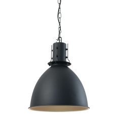 Industrielle schwarze Hängelampe 7780ZW Aspen rund 42cm