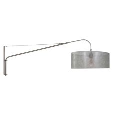 Steel-colored wall lamp Elegant Classy 9327ST with Sizoflor silver shade