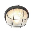 Plafondlamp Lisanne 1342ZW zwart metaal met glazen kap