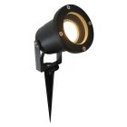 Grondspot Nova 1502ZW - zwarte buitenlamp met stekker en grondpen