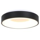 Plafondlamp Ringlede 2563ZW Zwarte LED lamp Ø48cm