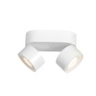Witte 2 lichts spot Fez 2674W dimbaar draaibaar en kantelbaar