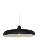 Hanglamp Krisip 2677ZW zwart met E27 fitting en stoffen snoer