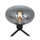 Tafellamp Reflexion 2681ZW zwarte lamp met smoke glas