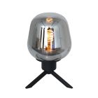 Tafellamp Reflexion 2683ZW zwarte lamp met smoke glas