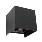 Wandlamp Muro 3098ZW zwarte LED kubuslamp met lichtspel