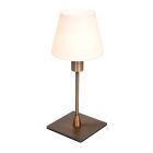 Tafellamp Ancilla 3100BR brons touch on/off met opaal wit glas
