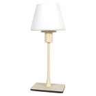Tischlampe Ancilla 3100CR crème touch on/off mit weißem Glas
