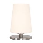 Tafellamp Ancilla 3101ST staal touch on/off met opaal wit glas