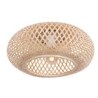 Plafondlamp Maze 3128BE – beige bamboe lamp met rustige sfeer