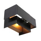 Wandlamp Muro 3368ZW zwart-gouden 2-lichts G9 wandlamp