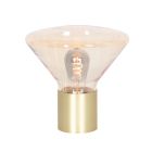Lampe de table Ambiance 3401ME – lampe en laiton avec verre ambré
