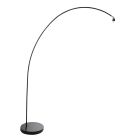 Booglamp Solva 3409ZW – zwarte vloerlamp zonder kap met E27 fitting