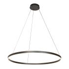 Hanglamp Ringlux 3676ZW zwarte hanglamp met LED ring Ø100