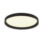 Plafondlamp Flady 3685ZW zwarte LED lamp Ø40 cm met uplight