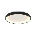 Plafondlamp Ringlede 3690ZW zwarte LED lamp Ø28 cm met uplight
