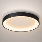 Plafondlamp Ringlede 3691ZW zwarte LED lamp Ø38 cm met uplight
