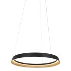 Hanglamp Ringlux 3692ZW zwarte hanglamp met LED ring Ø60