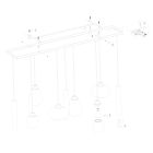 Hanging lamp Reflexion 3796ZW Black with 3 GU10 light tubes