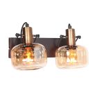 Applique Glaslic 3865BR Bronze avec verre ambré