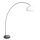Arc lamp Solva 3906ZW with a white plastic lampshade
