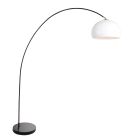 Booglamp Solva 3906ZW met een wit kunststof lampenkap