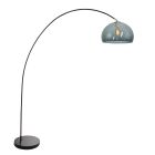 Booglamp Solva 3907ZW met een smoke kleurige kunststof bol