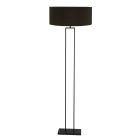Zwarte vloerlamp Stang 3962ZW met zwart linnen kap Ø50