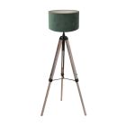 Vloerlamp Triek 4104ZW met groene velours kap Ø40 cm