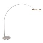 Booglamp Ringlux 4130ST staalkleurige LED vloerlamp met klasse