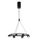 hanglamp Marcadore 4136ZW 8 Lichts zwarte ronde ø60 cm