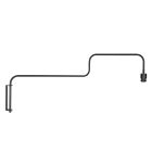 Zwarte Wandlamp met zwenkarm Bloeba 4142ZW zonder kap