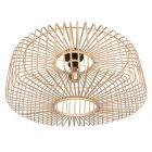 Plafondlamp Breeza-Beach 4144ZW zwart met bamboe kap Ø60 cm