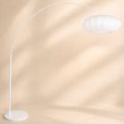 Booglamp Luma Nola 4185W wit met witte zijden kap
