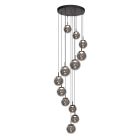 Hanglamp Bollique 4195ZW zwarte vide lamp met 12 lichtpunten
