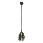 Glimsy 4199ZW Hanglamp – Zwart Glas Ø22 cm
