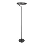 Ronde zwarte vloerlamp Mykty 4201ZW – Ø40 cm, 170 cm hoog, 5200 lumen, met vloerdimmer