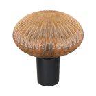 Tafellamp Aurelio 4235ZW met geribbeld amber ufo glas sfeervol