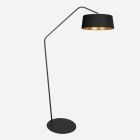 Lampadaire noir Zig-Zag 4255ZW avec abat-jour en lin noir – Design unique et fonctionnalité