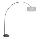Lampadaire noir Curve 4266ZW avec abat-jour en sizoflor argenté transparent – Design unique et utilisation fonctionnelle
