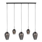  Hanglamp Drovia 4280ZW met smoke glas in twee formaten