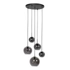 HaloSwap 4281ZW – Suspension noire avec verre fumé au design ludique