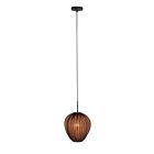 Hanglamp Silura 4297ZW 1-lichts met zwart linnen kapje
