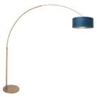 Booglamp Sparkled Light 4307BR brons met blauwe velours kap
