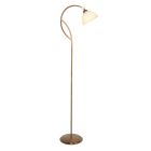 Anthea 4330BR – lampe sur pied classique avec aspect marbre et interrupteur au pied