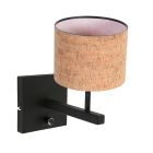 Wandlamp Stang 4352ZW met kurk kap voor warme sfeer