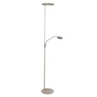 Lamp sur pied Zenith 2 4394ST en acier avec uplight et bras de lecture